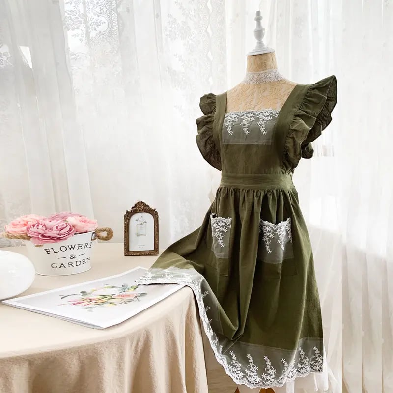 🌸The 100% Cotton Floral Apron – Soft, Stylish & Full Coverage