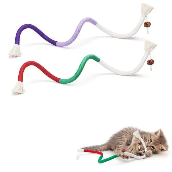 Catnip Chew Rope Toy - Natural, Safe Tooth Cleaner for Indoor Kittens