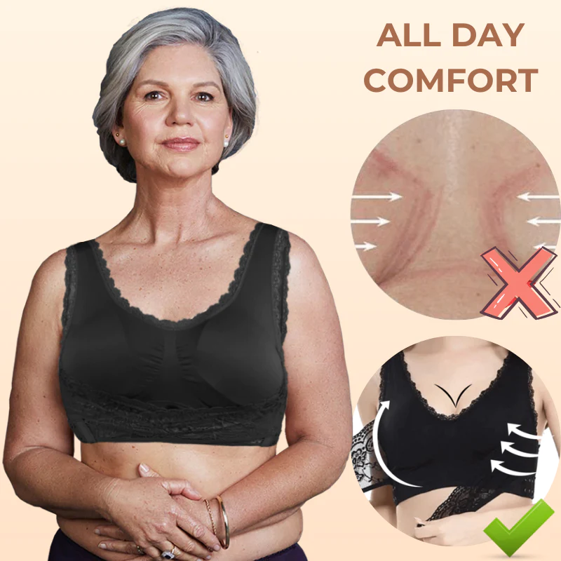 LAST DAY SALE 70% - Comfy Corset Bra Front Cross Side Buckle Lace Bras