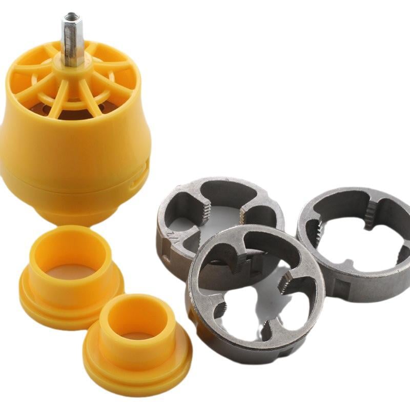 🔥Last 4 hours Sale: Save $20 -Electric Drill Compatible PVC Pipe Threader Kit with Various Die Sizes