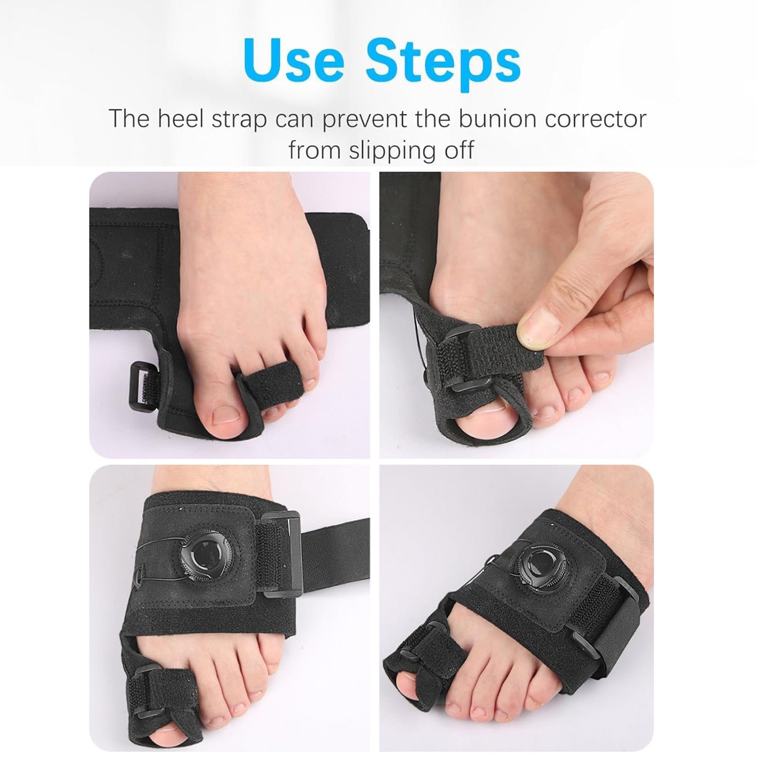 👣 Toe Separator & Support Strap – Adjustable Knob, Breathable, Washable