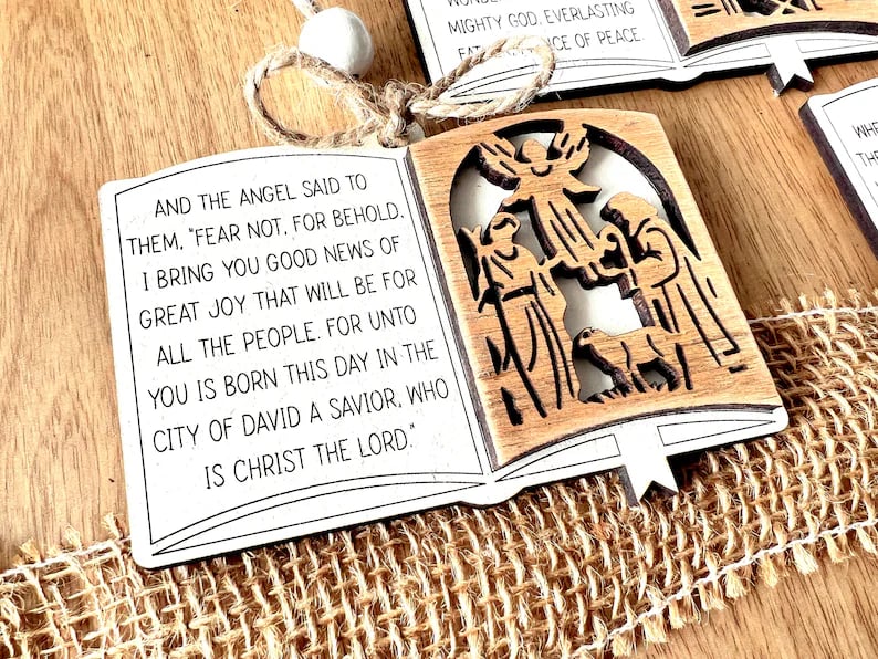 3D Handmade Nativity Scene Decorative Christmas Book