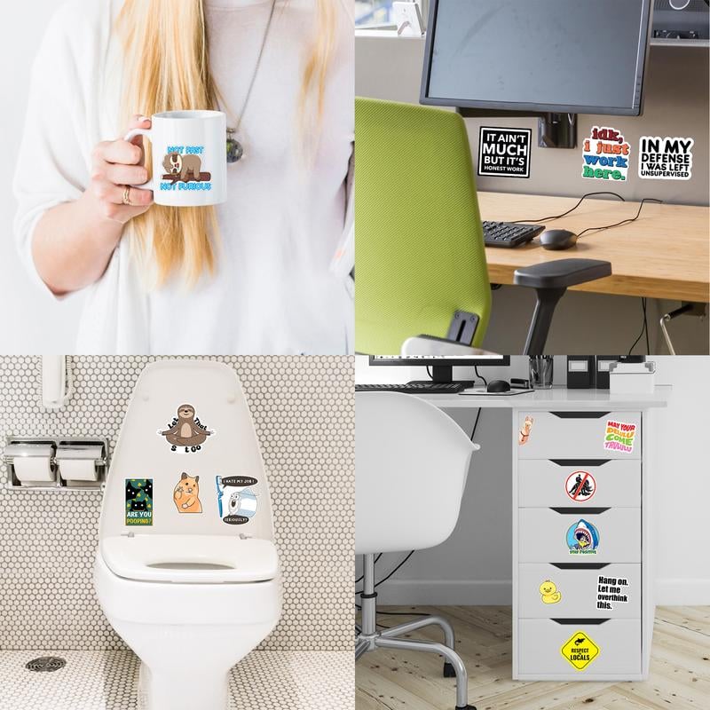 🔥LAST DAY 49% OFF - Set of 130 Pcs Funny Saying Stickers