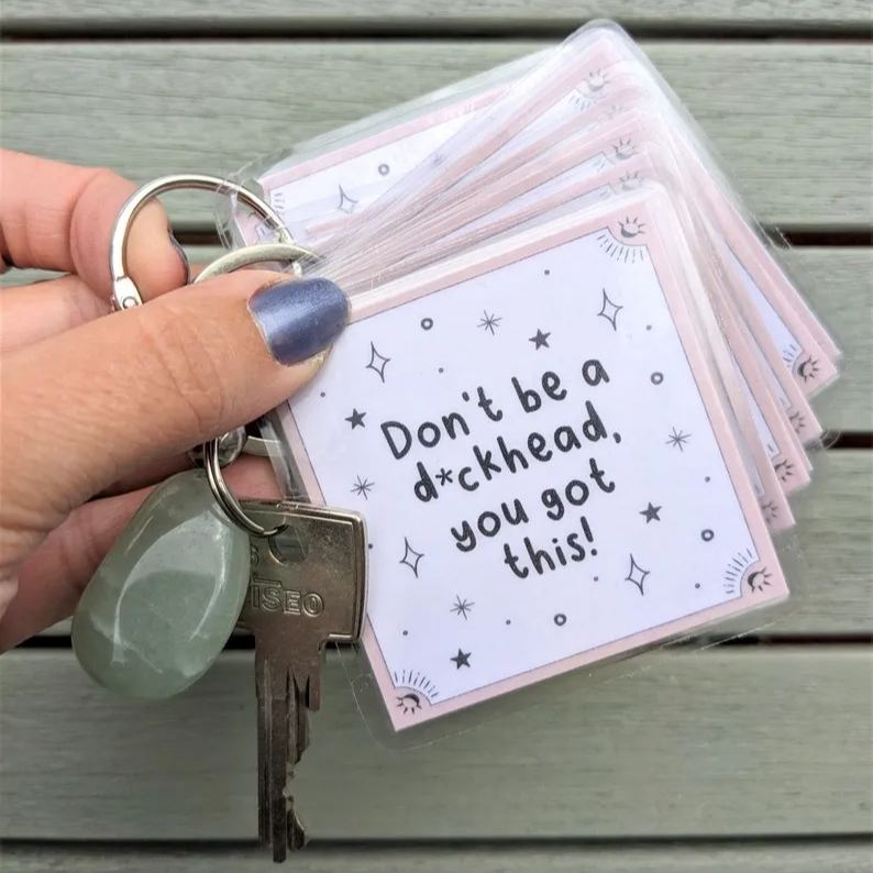 Sweary Keyring Affirmation Cards – A Daily Dose of Sass and Positivity! 🔑✨