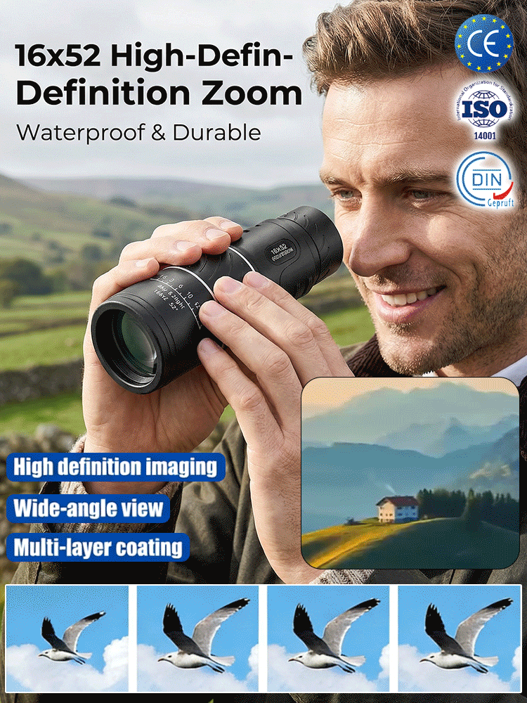 ⏳Last Chance! 50% OFF🔥Used by American Mountain Guides! 100x HD Monocular, IPX5 Waterproof & Fog-Proof🧭🔭