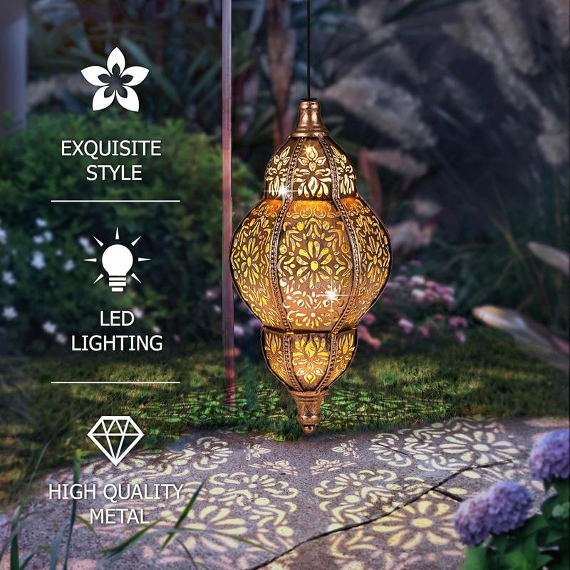 💖Mother's Day Sale 49%OFF🎁Hanging Solar Moroccan Lantern Outdoor Decoration