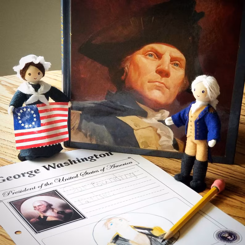 🌟 Handmade Betsy Ross Figurine