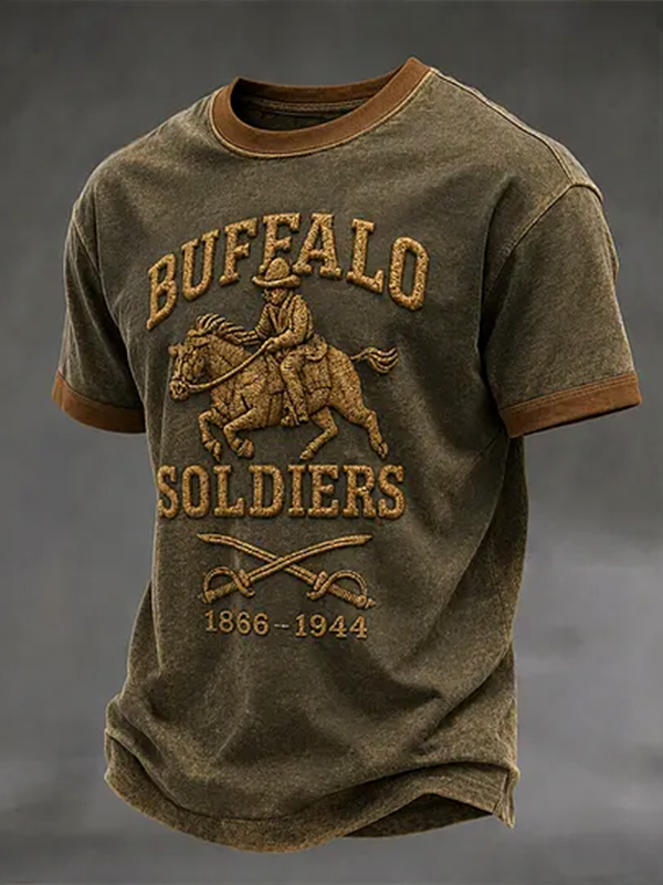 Men's Buffalo Soldiers Art Print T-Shirt