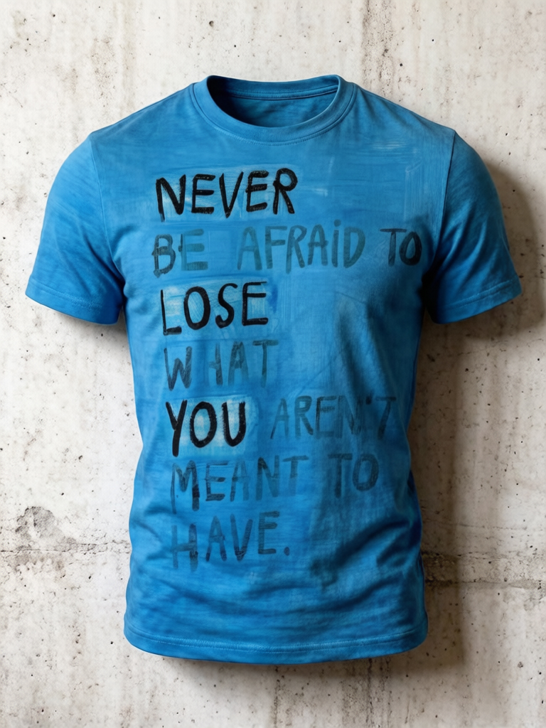 Men's Never Be Afraid To Lose What You Aren't Meant To Have Print Casual T-Shirt