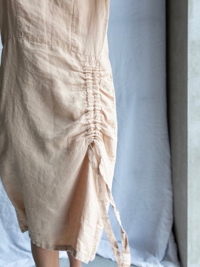 Women's Cotton Linen Shirt Dress