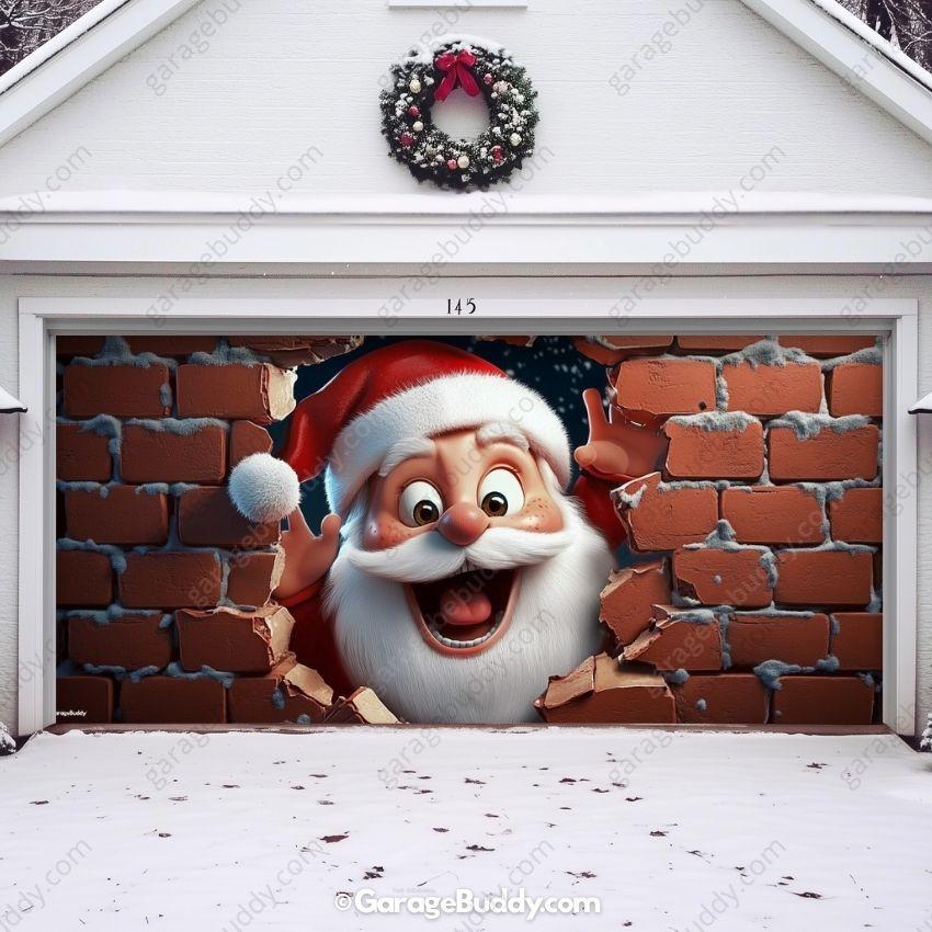 Garage Buddy | Santa's Surprise | Christmas Garage Door Cover
