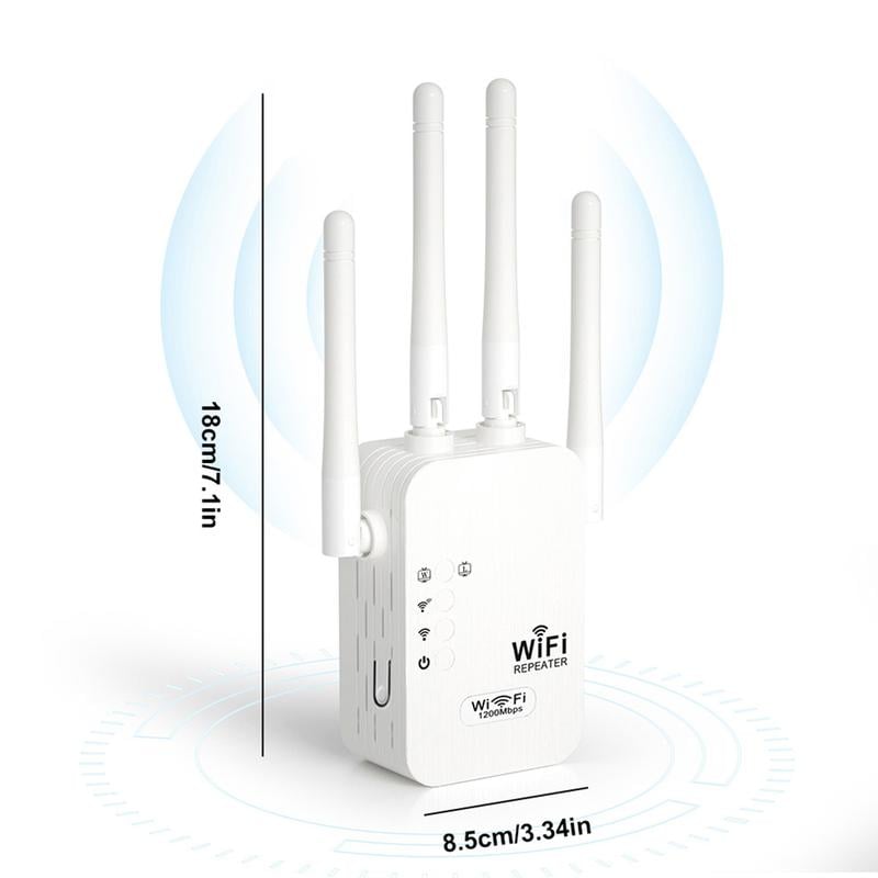 🔥2026 Hot Sale🎁1200Mbps Dual Band (5GHz/2.4GHz) WiFi Extender Covers 10,000 sq. ft & 50 Devices