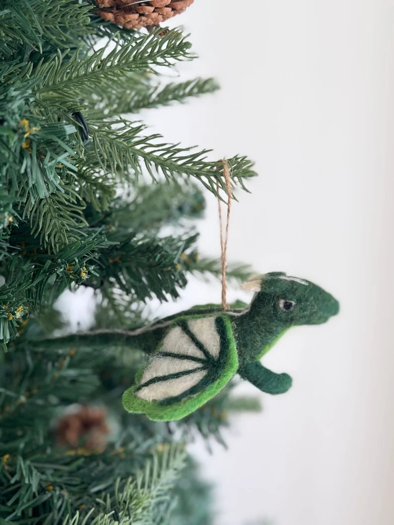 Felt Dragon Christmas Ornament