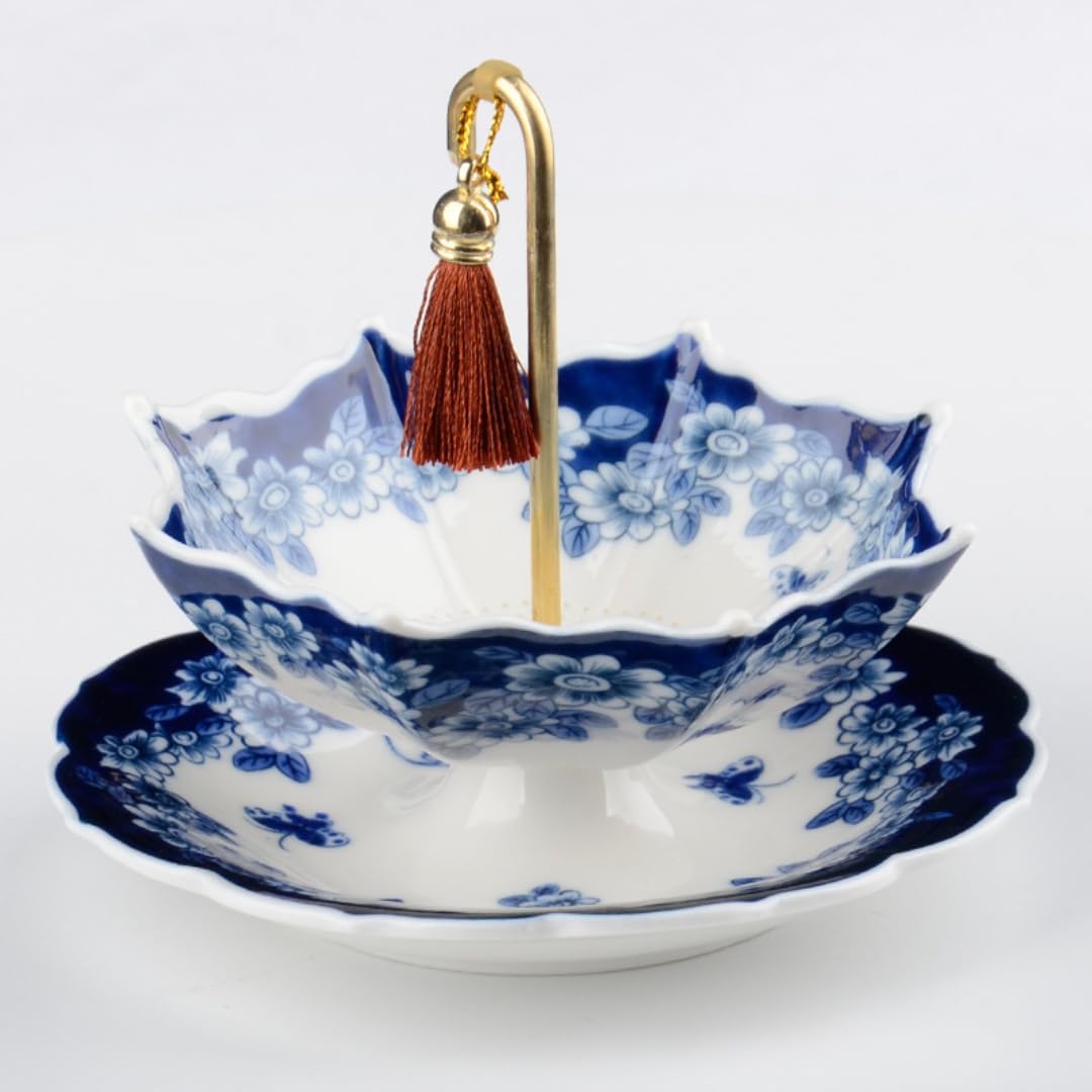 5thousand years Blue and White Porcelain Umbrella Tea Infuser Set