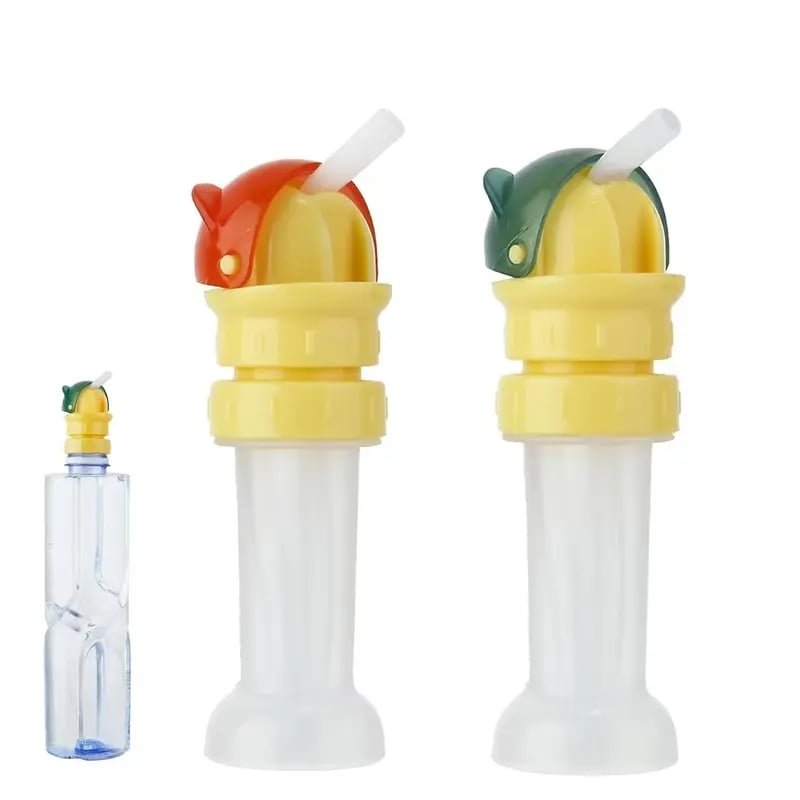Water Bottle Spout Conversion Cap with Straw | Universal Fit for Juice & Water Bottles | Spill-Proof Flip Top Cover for Toddlers & Children