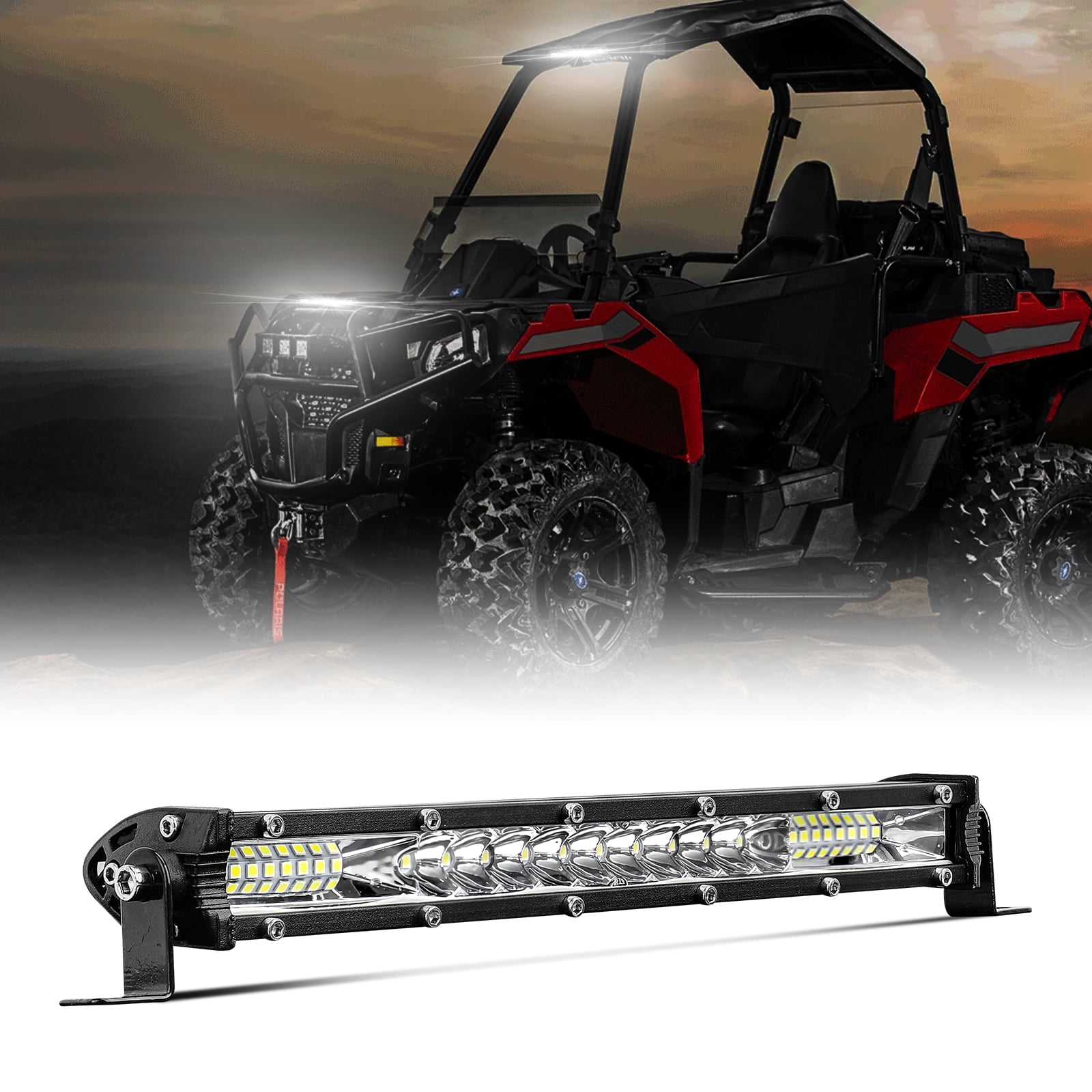 🔥LAST DAY 49% OFF - 🚗💡Single Row Ultra-Slim Spot Flood LED Light Bar