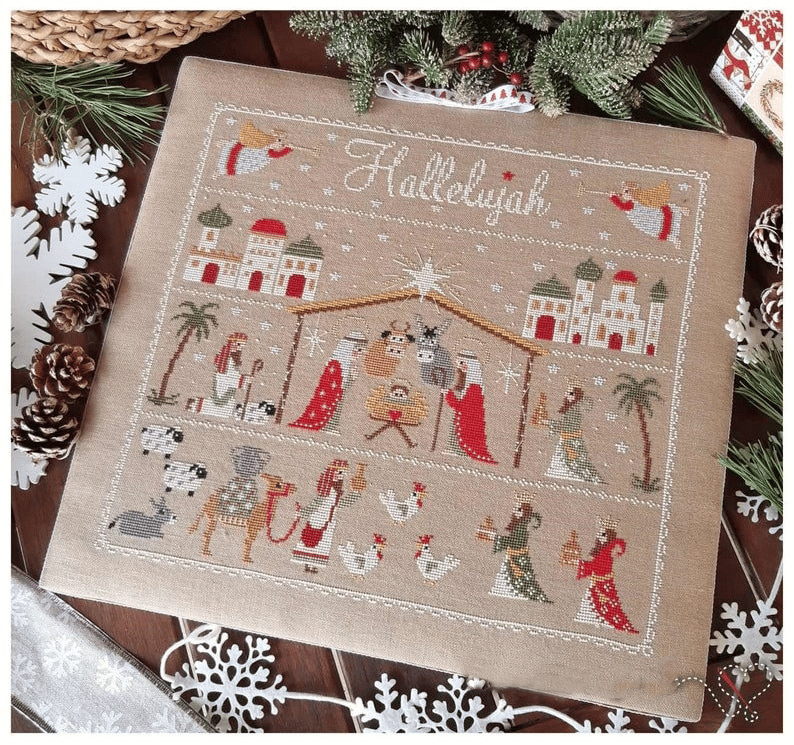 "Christmas Nativity" Counted Cross Stitch DIY Embroidery Kit