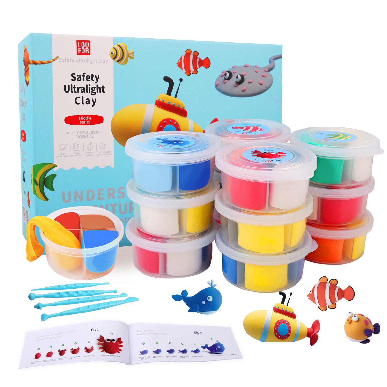Air Dry Clay Pets Group Modeling Clay Kits for Kids