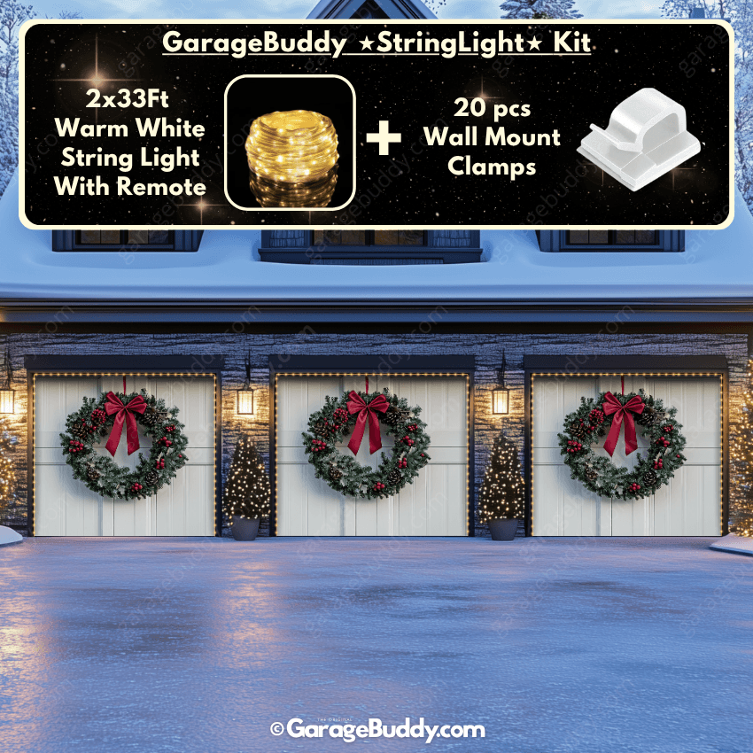 Garage Buddy | Christmas Wreath | Christmas Garage Door Cover