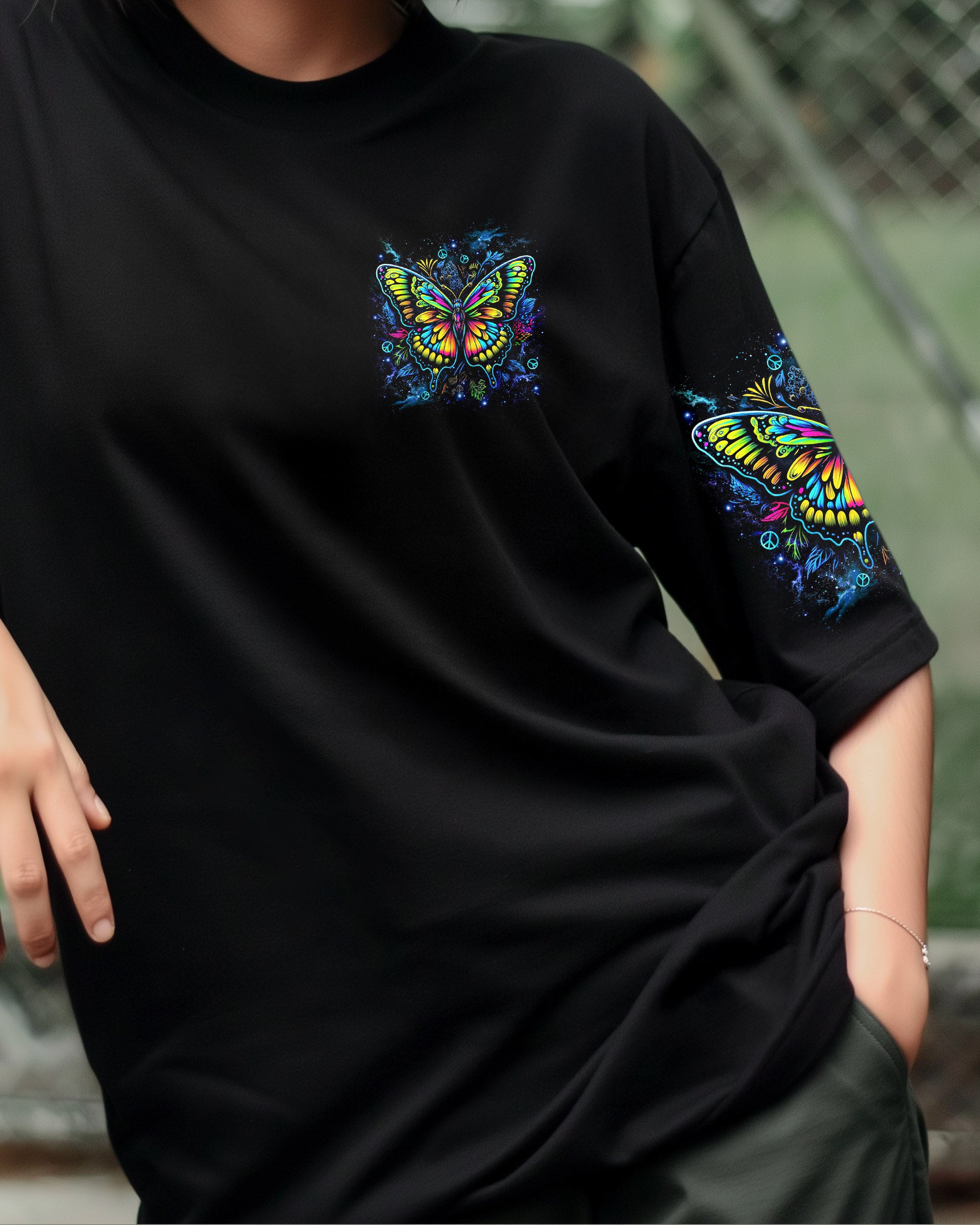WHISPER WORDS OF WISDOM LET IT BE BUTTERFLY ALL OVER PRINT  - TLNZ2808254
