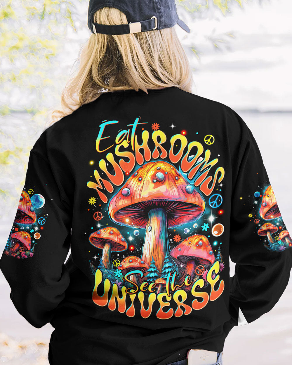 EAT MUSHROOMS SEE THE UNIVERSE ALL OVER PRINT - TYTM0610233