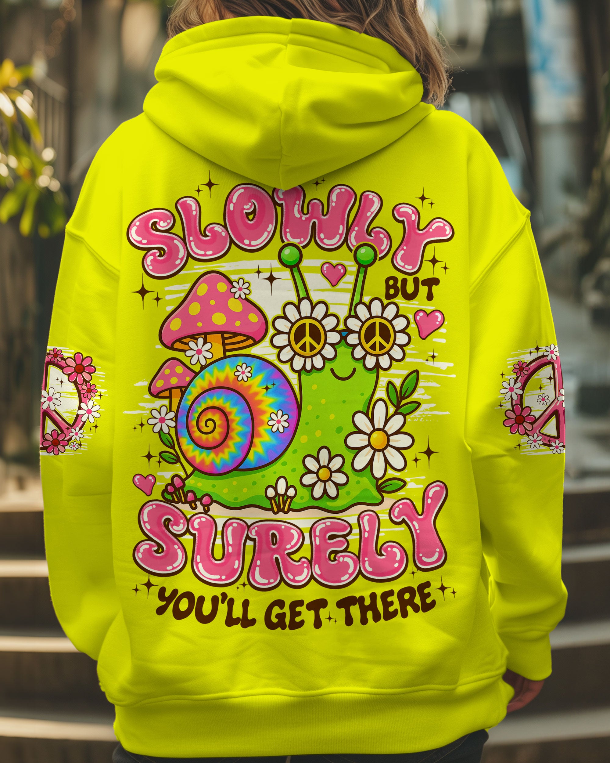SLOWLY BUT SURELY HIPPIE SNAIL ALL OVER PRINT - TYQY2406253