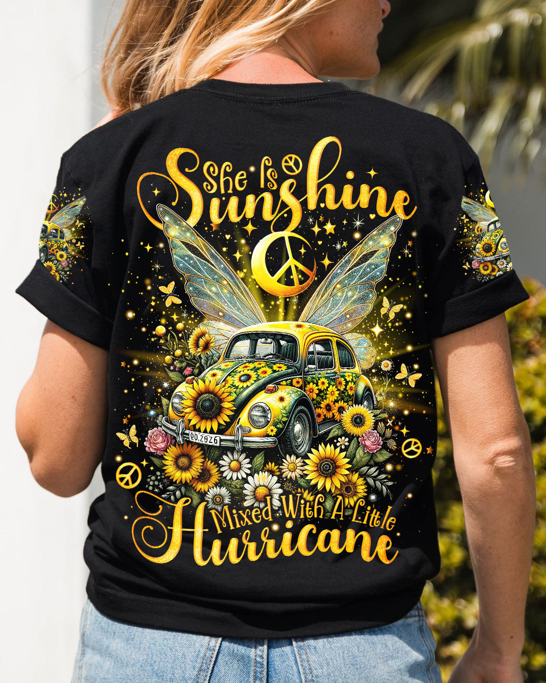 SHE IS SUNSHINE CAR WINGS ALL OVER PRINT - TLNO2212231