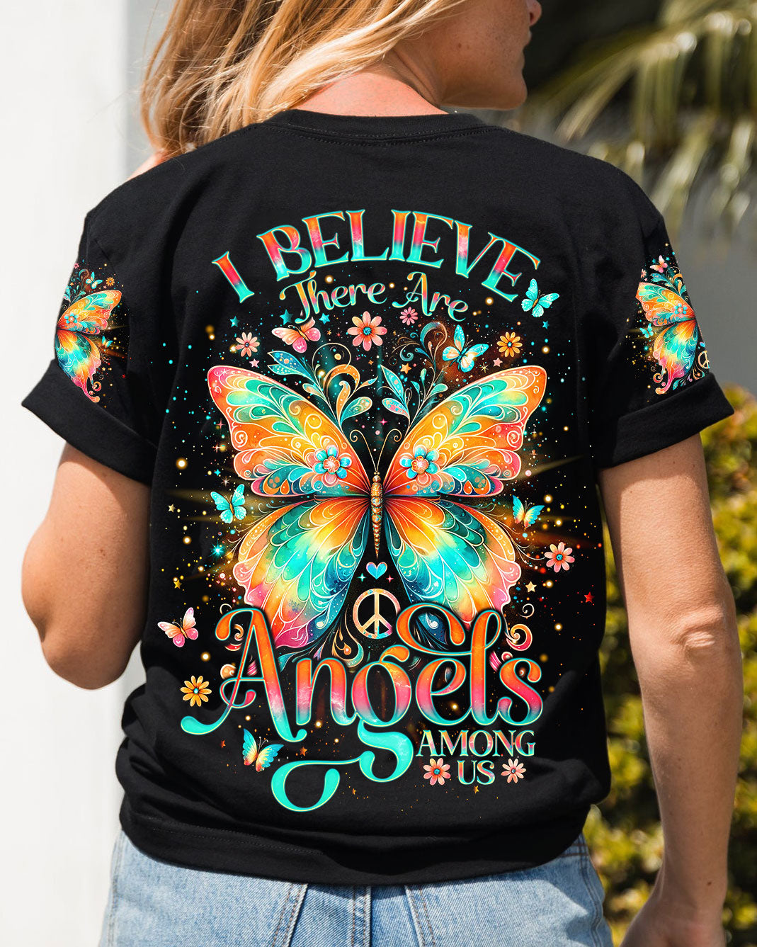 I BELIEVE THERE ARE ANGELS AMONG US BUTTERFLY ALL OVER PRINT - TLNO2912231