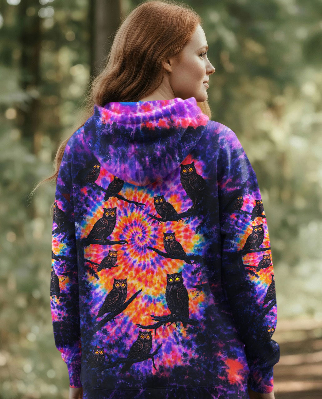 OWL IN THE DARK SWIRL ALL OVER PRINT - TLNO1901262