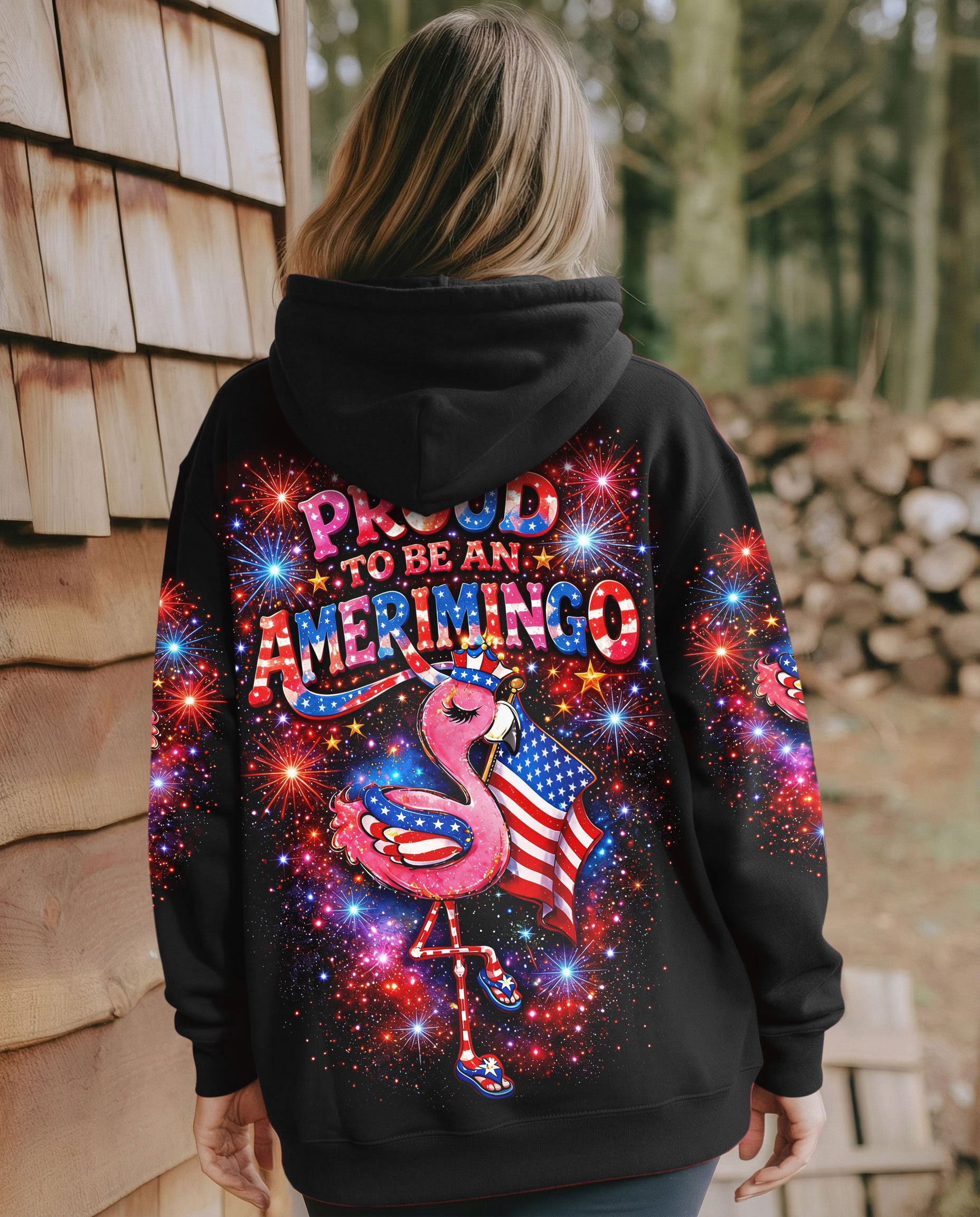 PROUD TO BE AN AMERIMINGO FLAMINGO ALL OVER PRINT - TLNO2303262