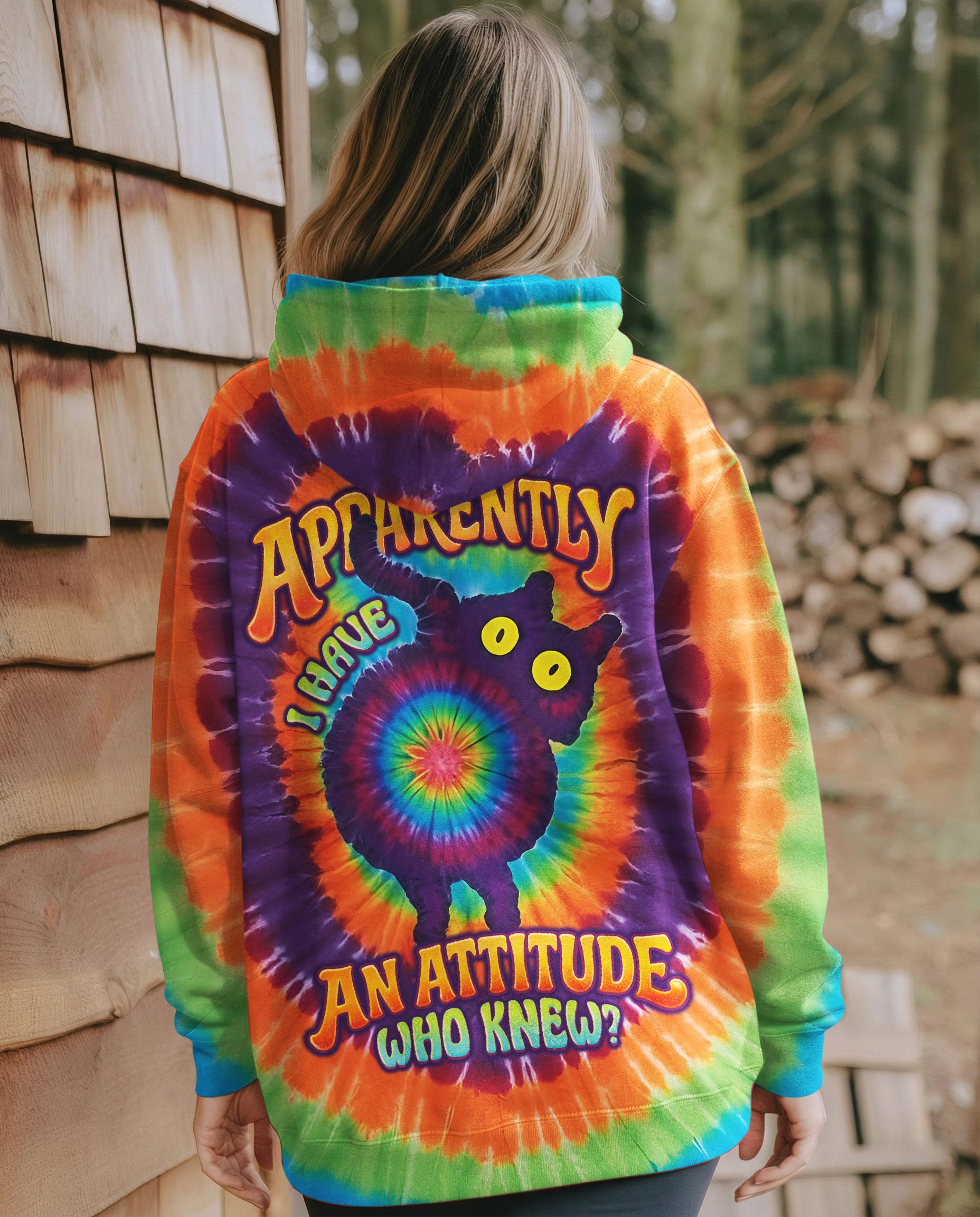 APPARENTLY I HAVE AN ATTITUDE WHO KNEW CAT ALL OVER PRINT - TLNO0203261