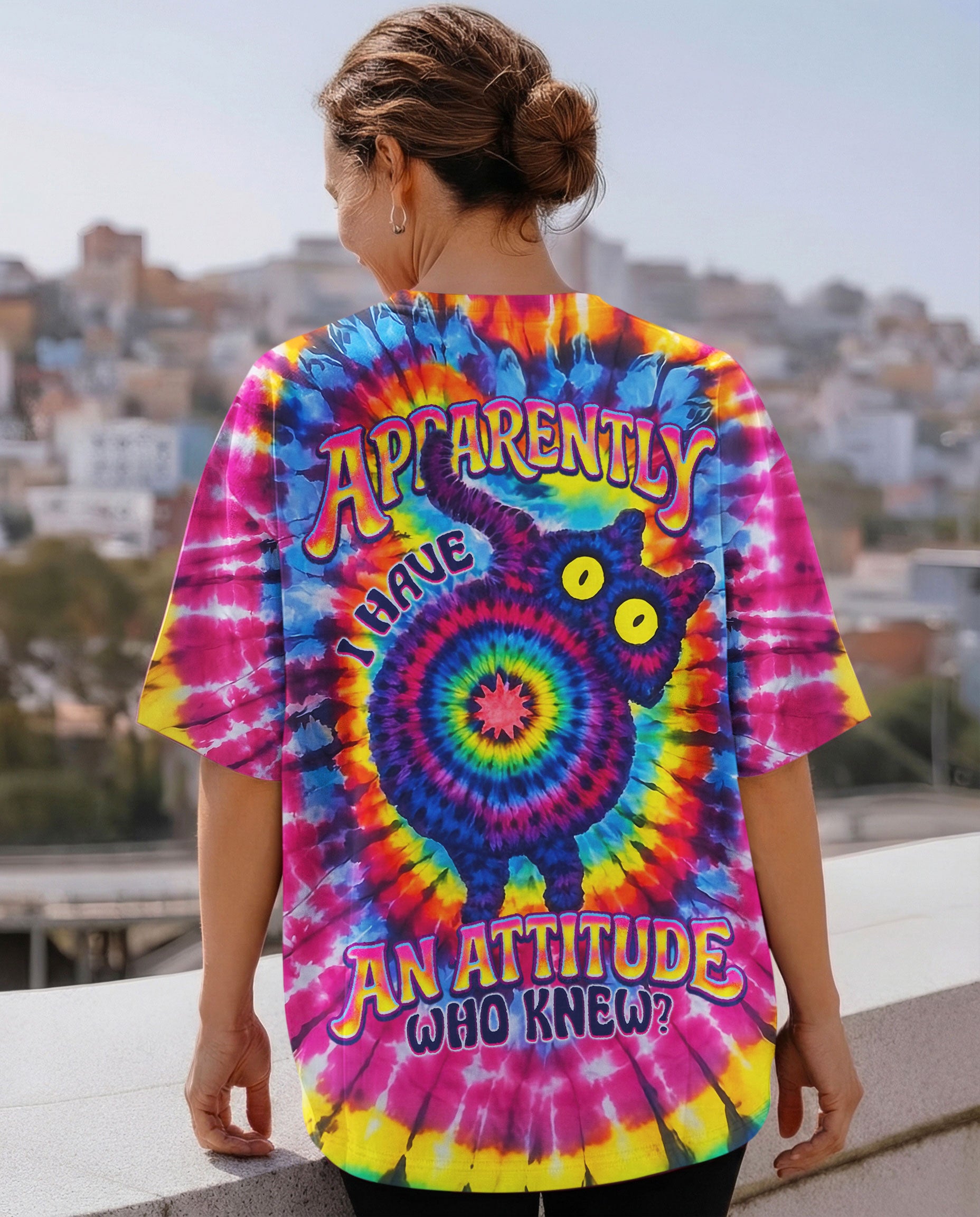 APPARENTLY I HAVE AN ATTITUDE WHO KNEW CAT ALL OVER PRINT - TLNO0403262