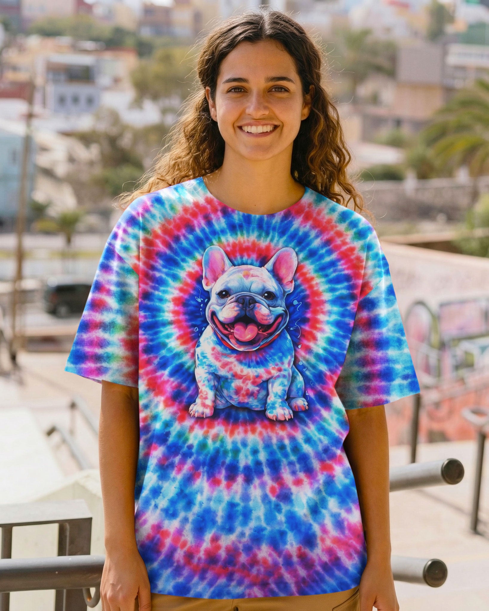 FRENCH BULLDOG SWIRL ALL OVER PRINT - TLNO0903261