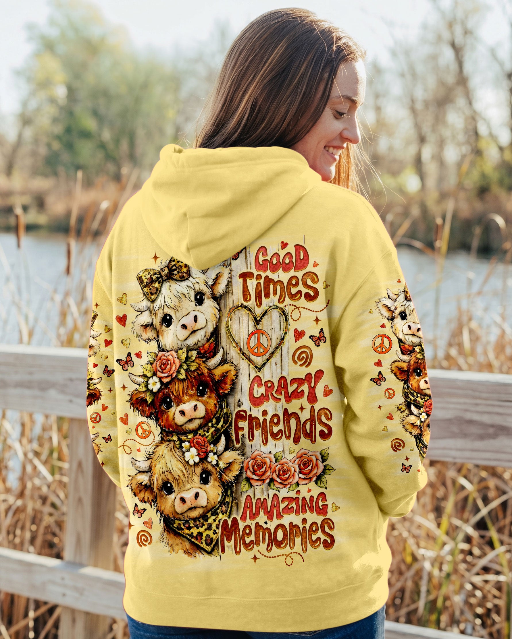 GOOD TIMES CRAZY FRIEND COW ALL OVER PRINT - TLNO1006261