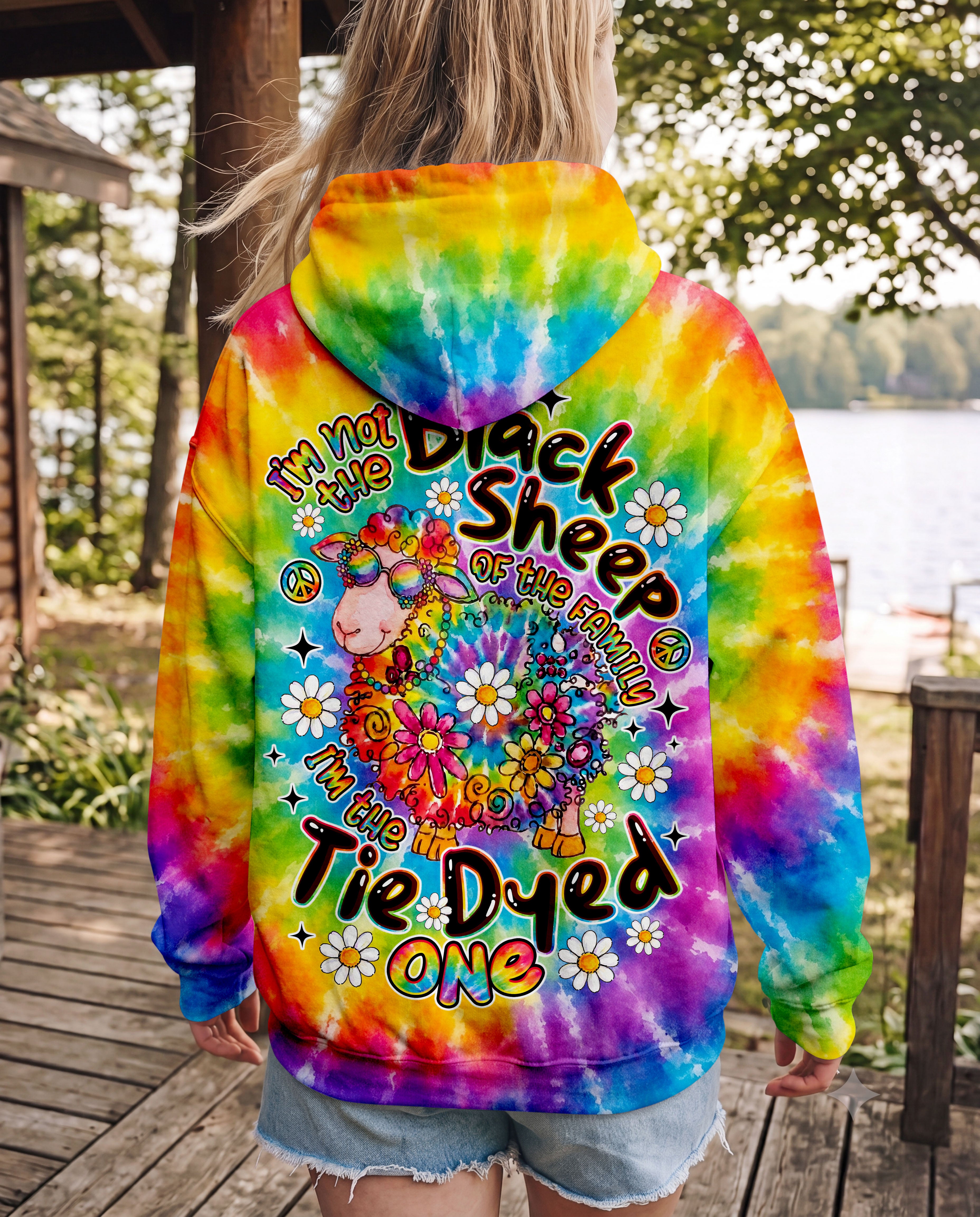 I'M NOT THE BLACK SHEEP TIE DYE ALL OVER PRINT - TLNO2707263