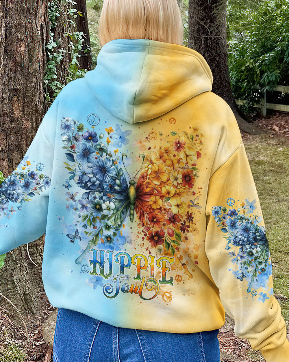 HIPPIE SOUL BUTTERFLY FLOWER ALL OVER PRINT  - TLNT2111244