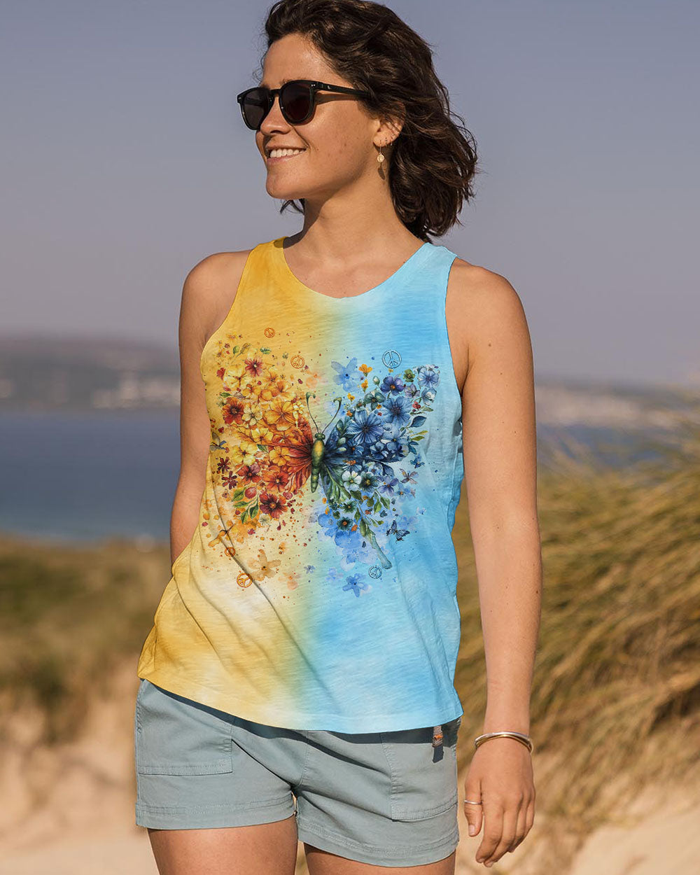 HIPPIE SOUL BUTTERFLY FLOWER ALL OVER PRINT  - TLNT2111244