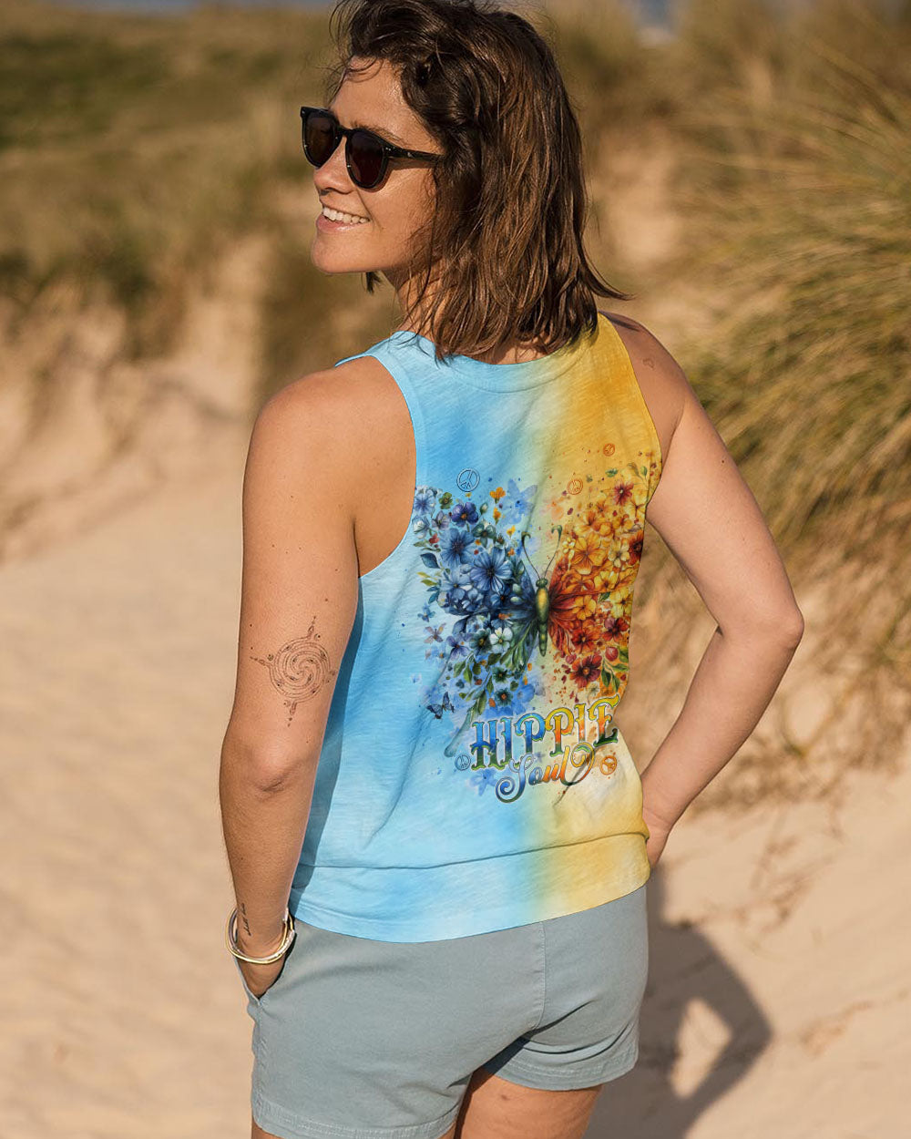 HIPPIE SOUL BUTTERFLY FLOWER ALL OVER PRINT  - TLNT2111244