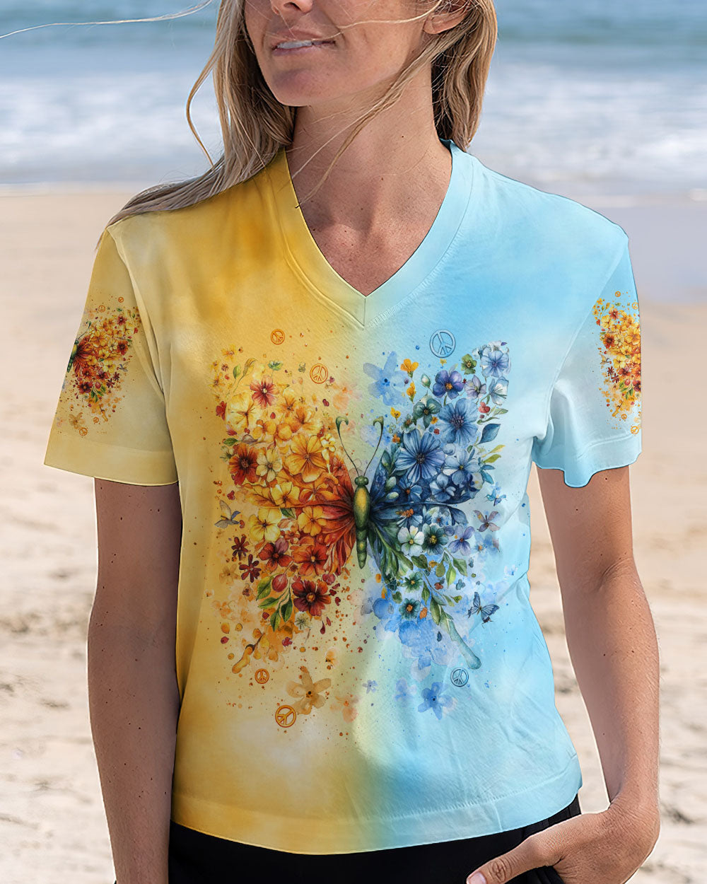 HIPPIE SOUL BUTTERFLY FLOWER ALL OVER PRINT  - TLNT2111244