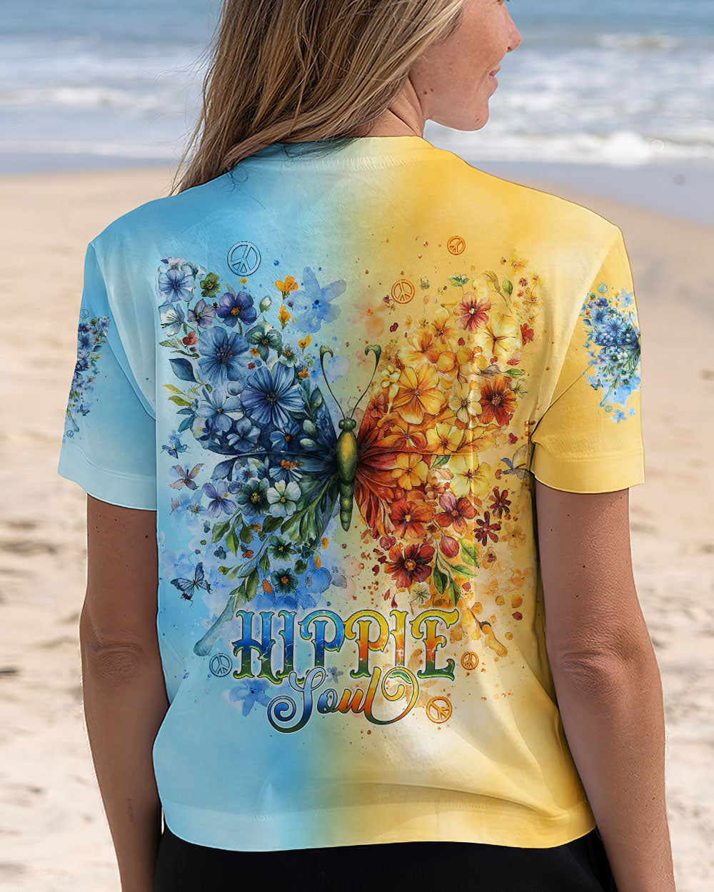 HIPPIE SOUL BUTTERFLY FLOWER ALL OVER PRINT  - TLNT2111244