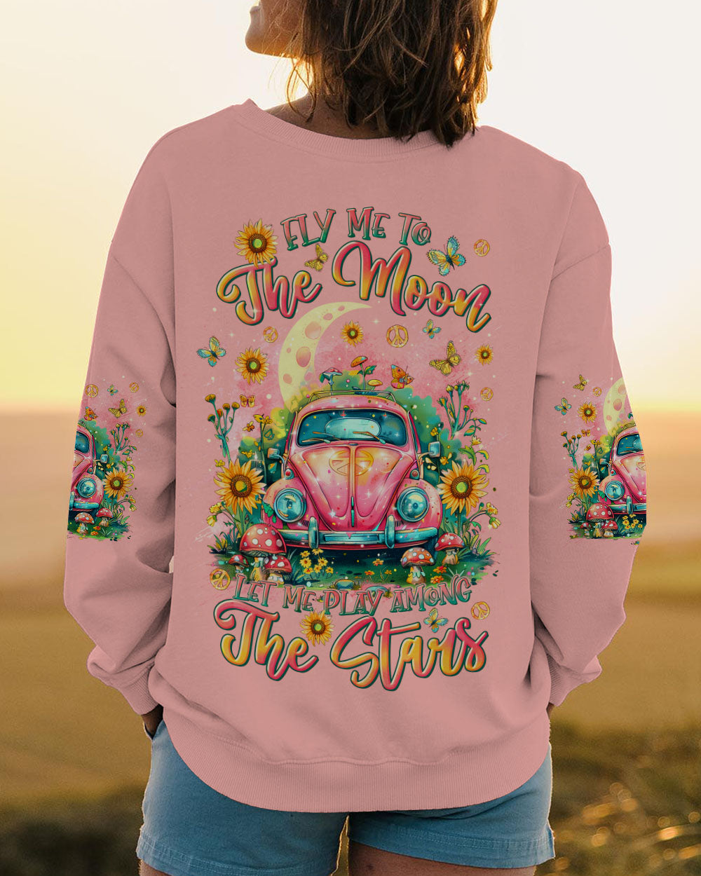 FLY ME TO THE MOON CAR ALL OVER PRINT   - TLTR2611242