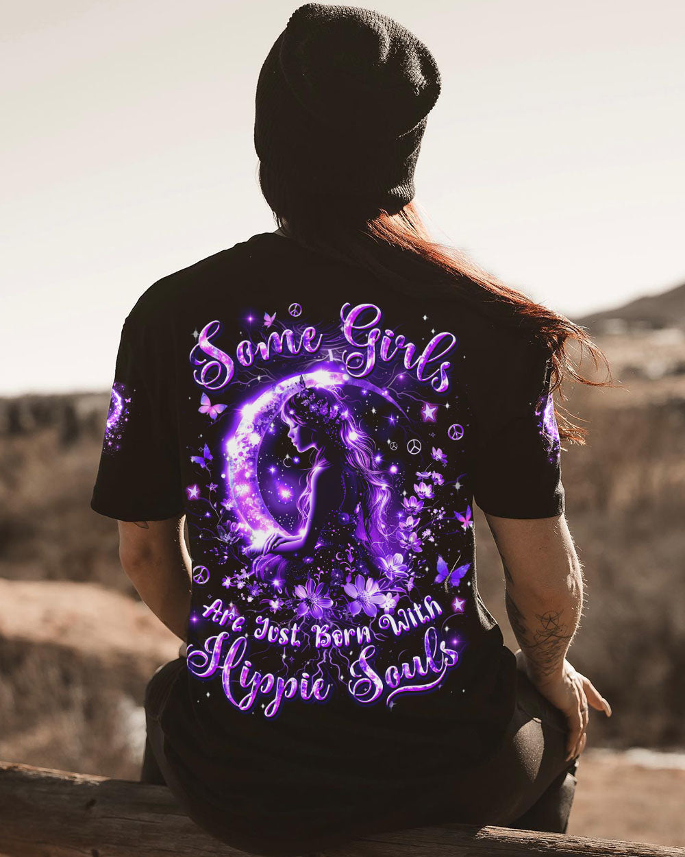 SOME GIRLS ARE JUST BORN WITH HIPPIE SOULS ALL OVER PRINT - YHDU2511244