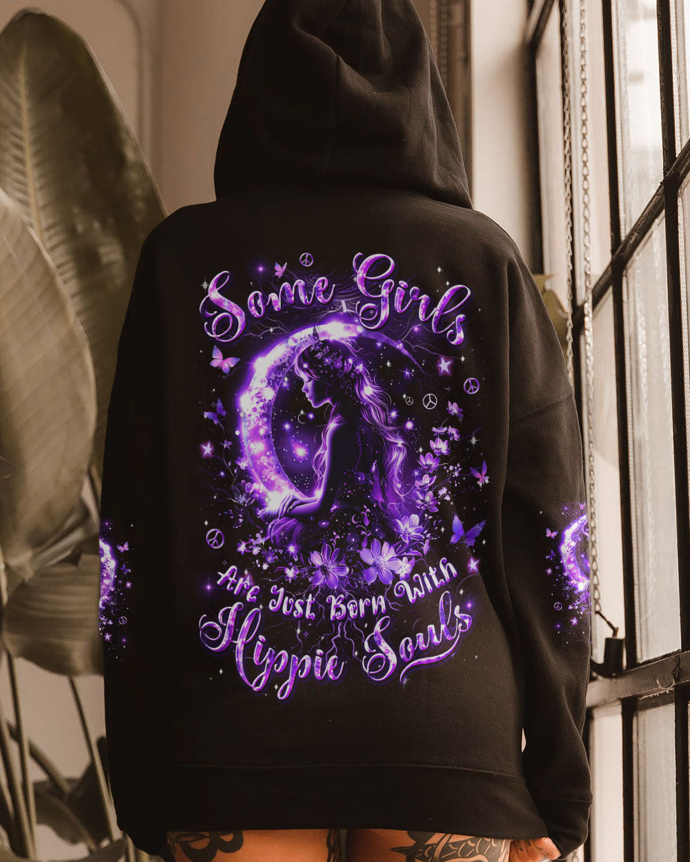 SOME GIRLS ARE JUST BORN WITH HIPPIE SOULS ALL OVER PRINT - YHDU2511244