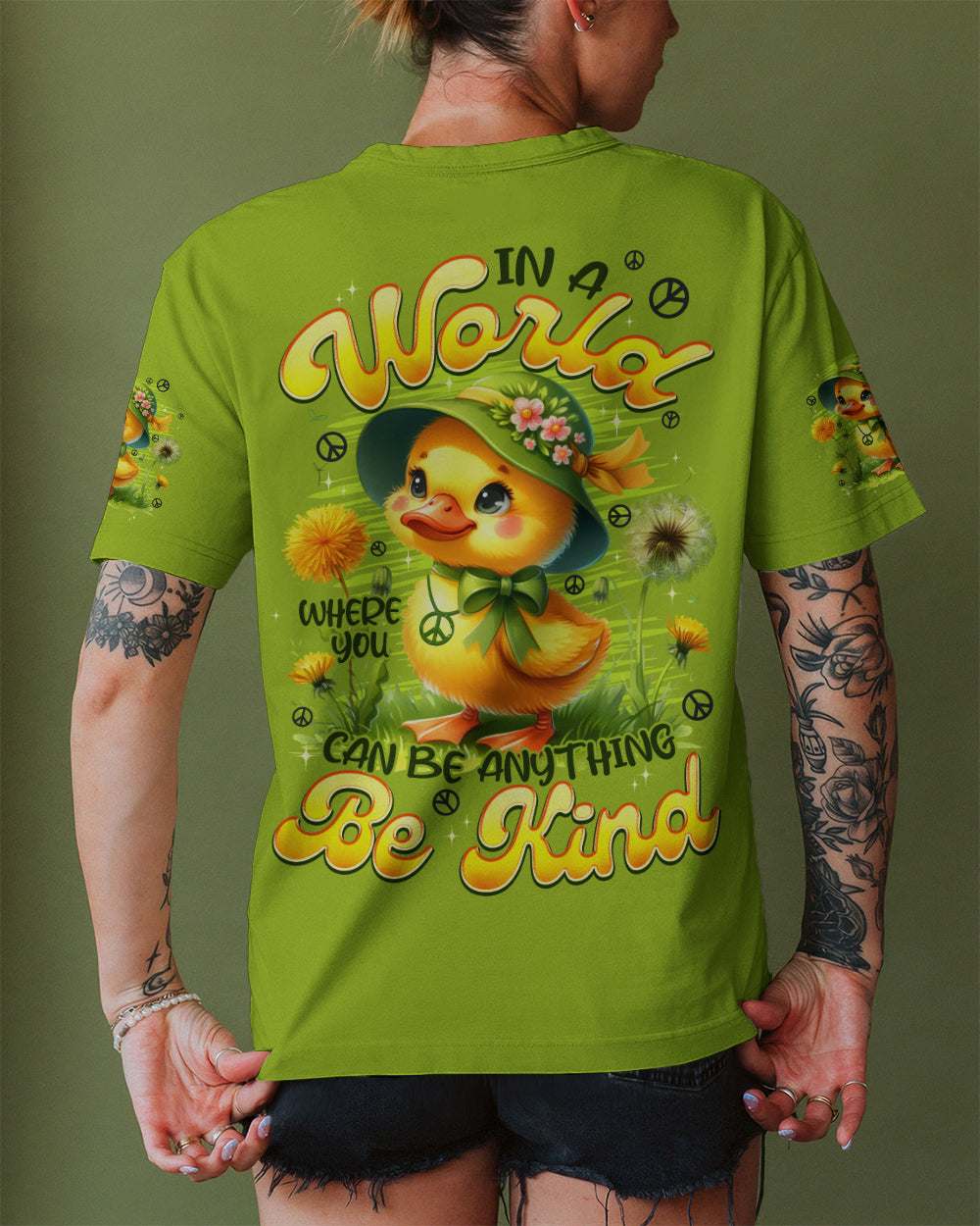 IN A WORLD WHERE YOU CAN BE ANYTHING BE KIND DUCK ALL OVER PRINT - TYPQ1812252