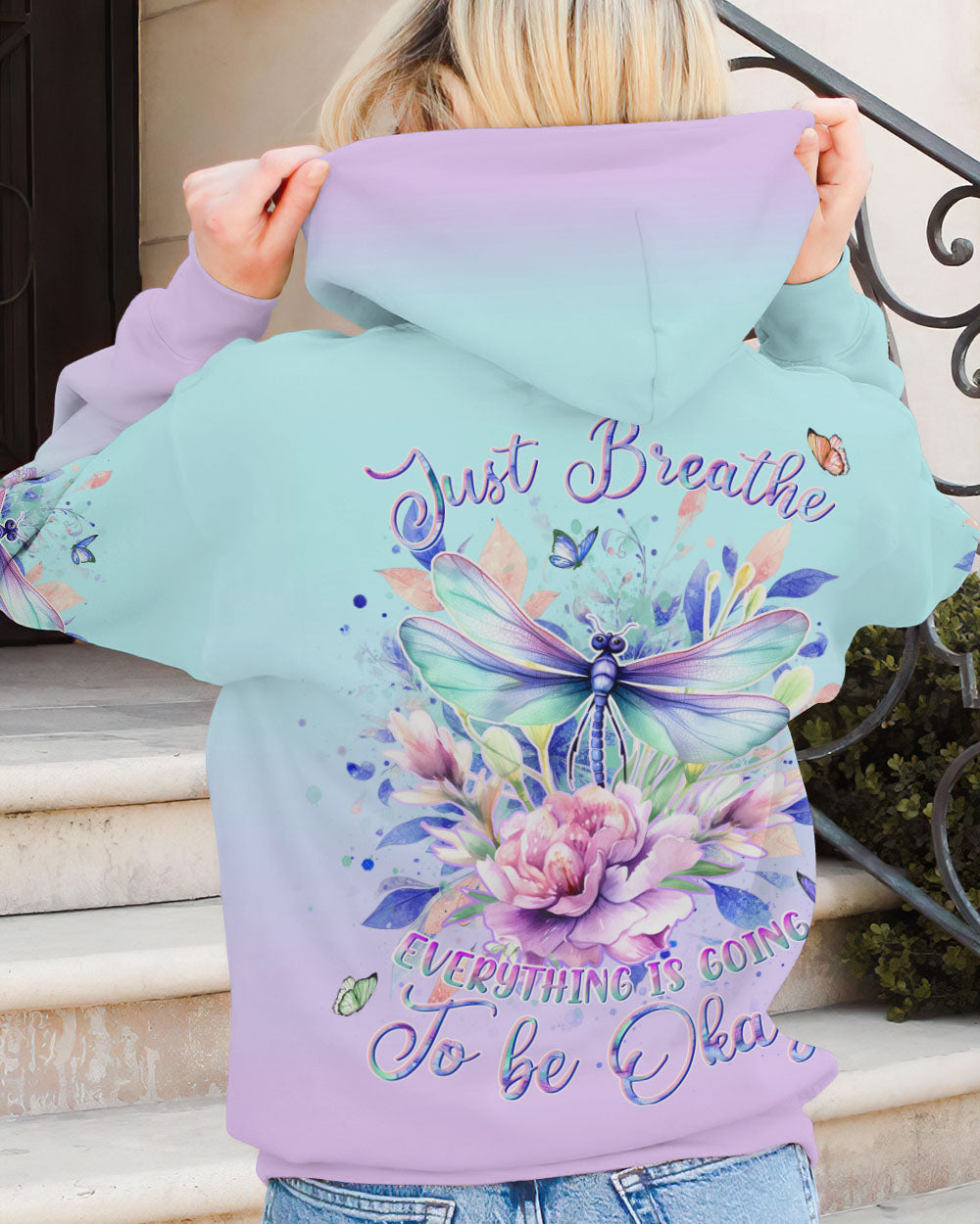 JUST BREATHE DRAGONFLY ALL OVER PRINT - YHDU1412232