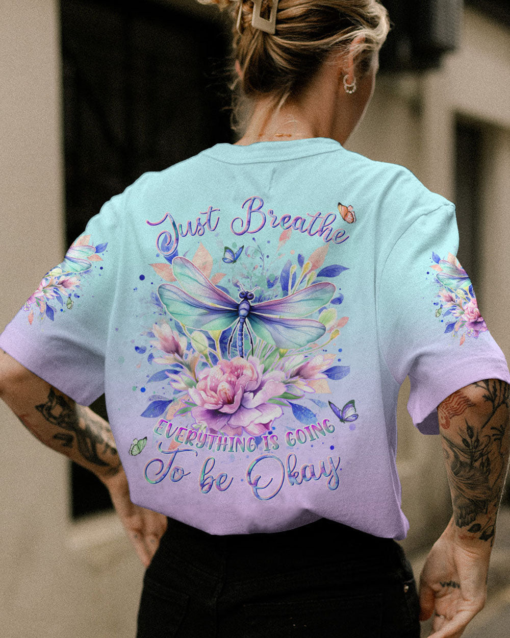 JUST BREATHE DRAGONFLY ALL OVER PRINT - YHDU1412232