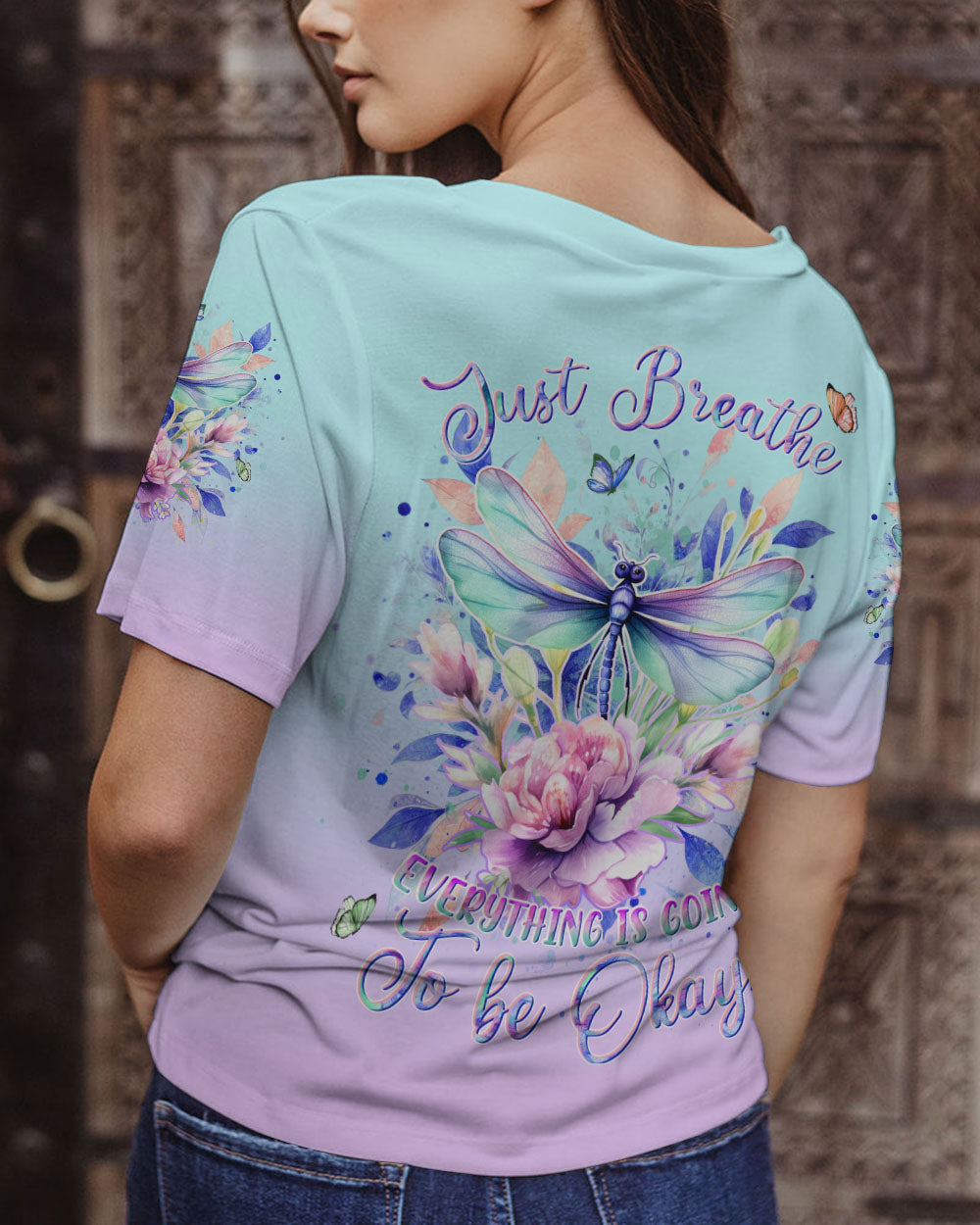 JUST BREATHE DRAGONFLY ALL OVER PRINT - YHDU1412232