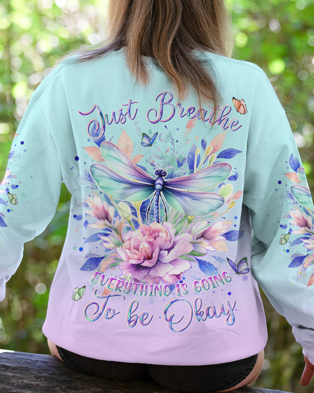 JUST BREATHE DRAGONFLY ALL OVER PRINT - YHDU1412232