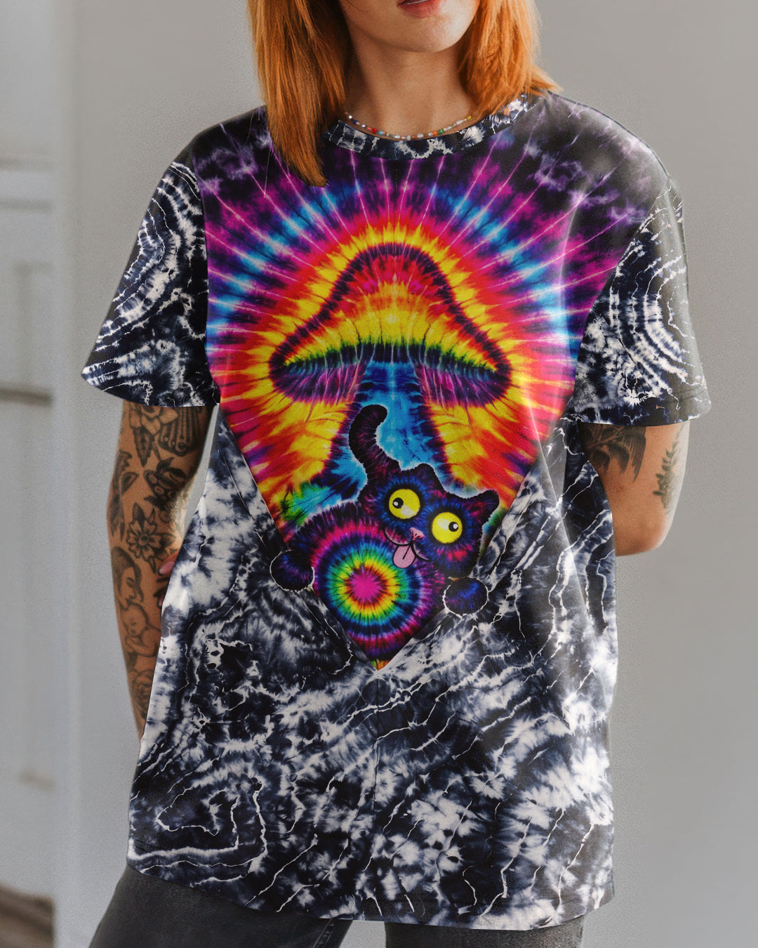 CAT MUSHROOM ALL OVER PRINT - KMTM0701261