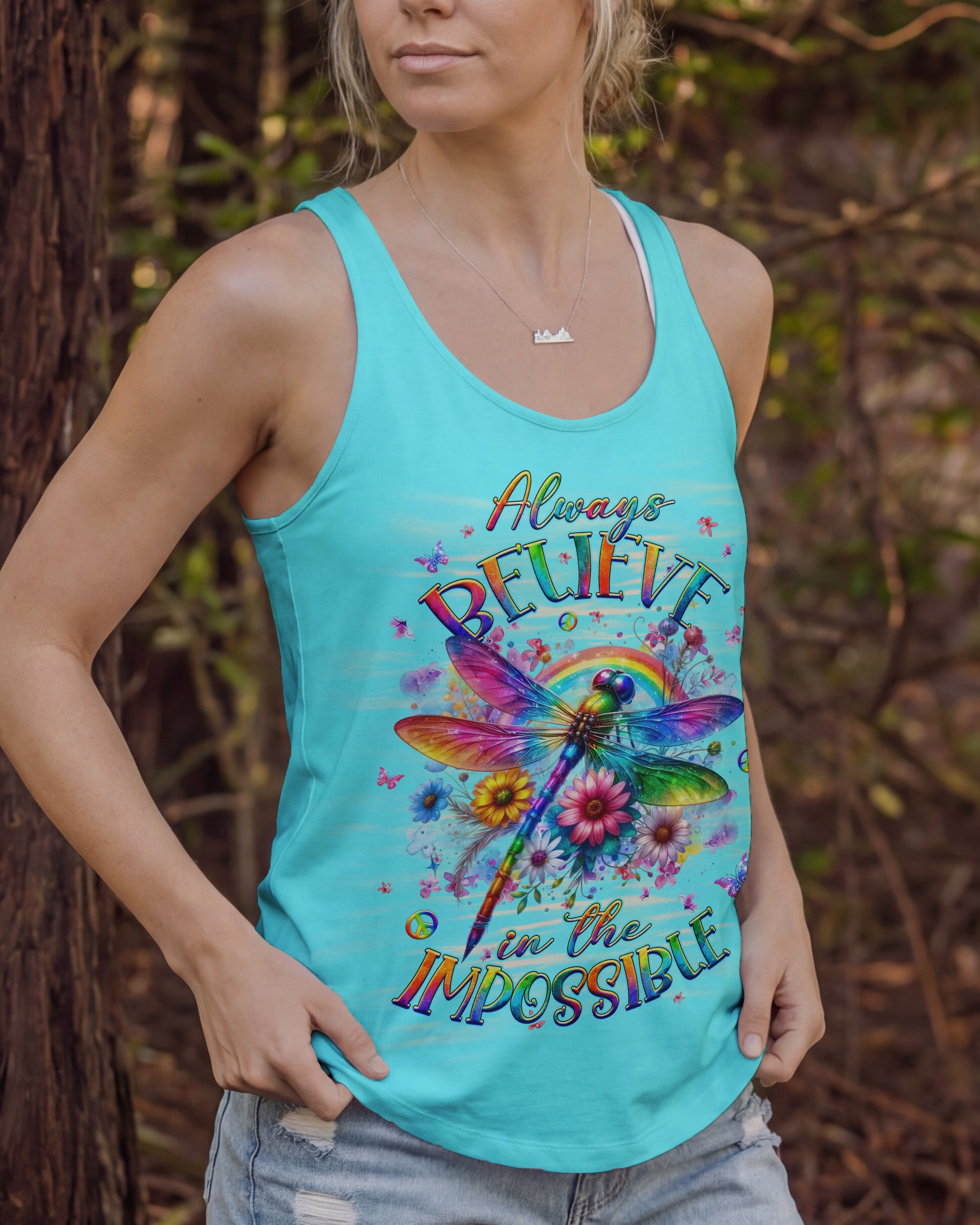 ALWAYS BELIEVE IN THE IMPOSSIBLE DRAGONFLY ALL OVER PRINT - YHHG2312251
